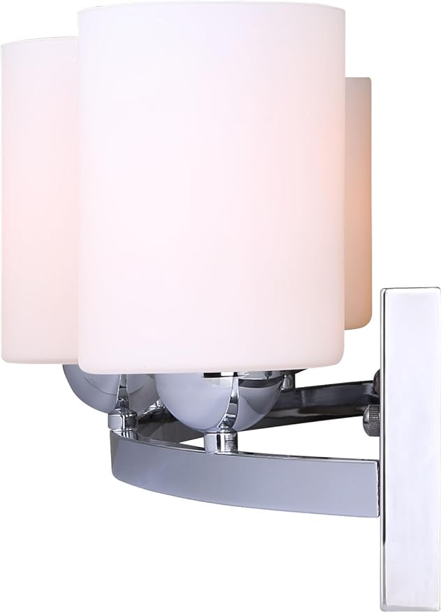 Canarm IVL370A04CH-O Ltd Hampton 4 Light Vanity, Chrome with Flat Opal Glass