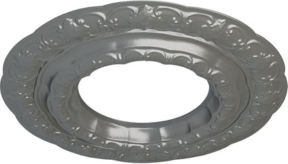 Ekena Millwork CM15LISLS Lisbon Hand-Painted Ceiling Medallion, Silver