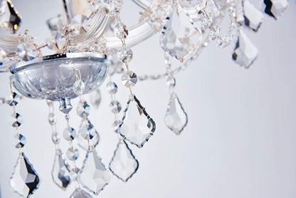 Saint Mossi 5 Light Crystal Maria Theresa Chandelier, Modern K9 Crystal Chandelier Lighting,Crystal Pendant Lighting Fixture for Dining Room,Bedroom,Living Room,H22 x W20 with Adjustable Chain