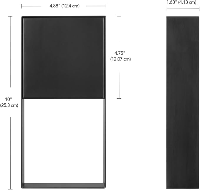 Globe Electric 60000171 7.5W LED Integrated Outdoor Wall Sconce, Matte Black, 400 Lumens, 2700 Kelvin, 80 CRI