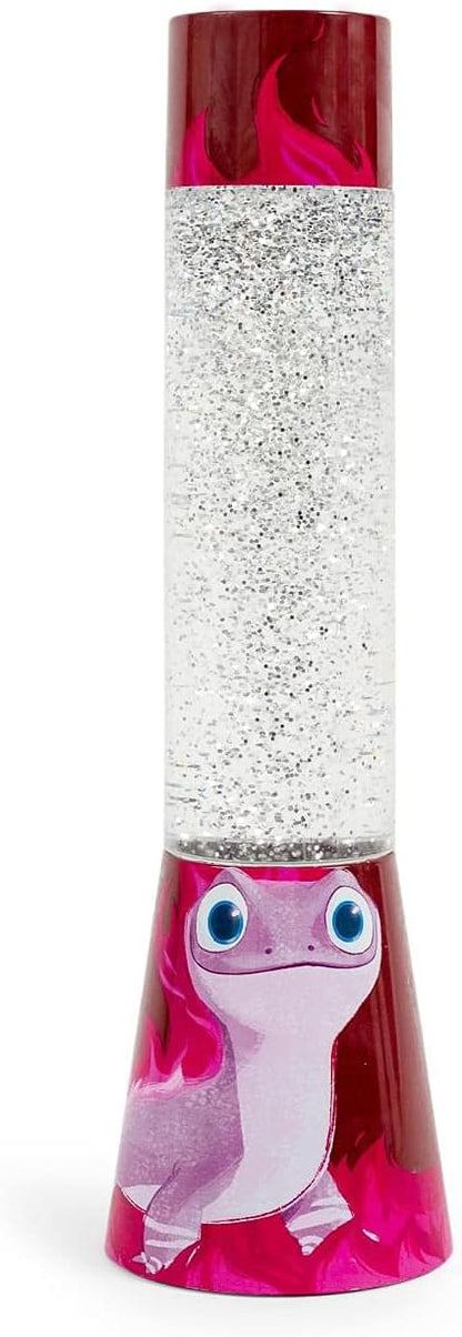 Disney Frozen 2 Bruni Salamander Glitter Motion Lamp | LED Light, Bedside Table Lamp for Desk | Home Decor Accessories And Room Essentials | Official Disney Princess Collectible | 12 Inches Tall