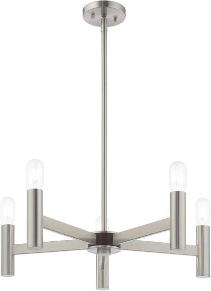 Livex Lighting 5 Lt Brushed Nickel Chandelier