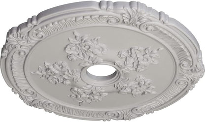Ekena Millwork CM26ATUWF Attica with Rose Ceiling Medallion, Ultra Pure White, 26"OD x 3 3/4"ID x 1 1/2"P