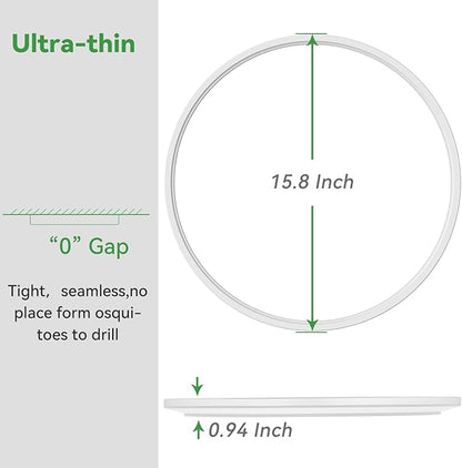 hepside 15.8INCH 4Pack Big Dimmable Flush Mount Ceiling Light Fixture White, 3CCT 3000/4500/6000K Ceiling Lamp, 36W 4200LM Super Bright Low Profile Light for Bedroom, Kitchen, Bathroom, Hallway