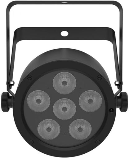Low-profile LED PAR with 6-in-1 LED technology (RGBAW+UV) compatible with ILS