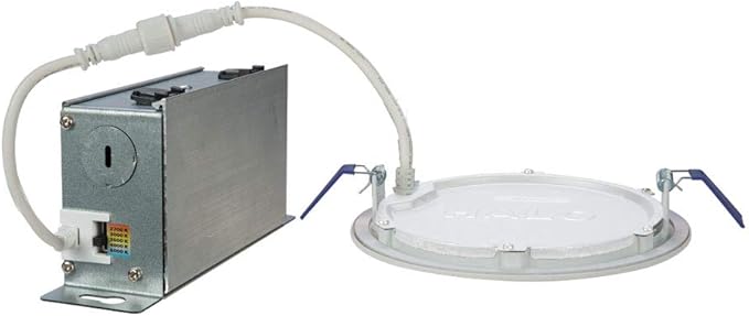 HALO HLB 4 inch LED Recessed Light, Thin Canless, Dimmable w/Selectable Color Temperatures with 2 Trims- HLB4069FS1EMWR-2TR