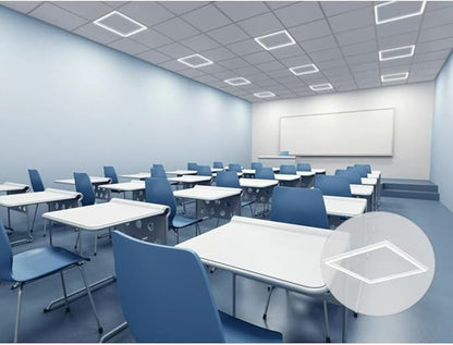 Lithonia Lighting Frame 2x2 LED Lay-in Ceiling Light, 2 ft. x 2 ft. Lighting Fixture for Offices and Classrooms, 3000/4000/5000 Adjustable Lumen Output, 3500K/4000K/5000K Switchable Color Temperature