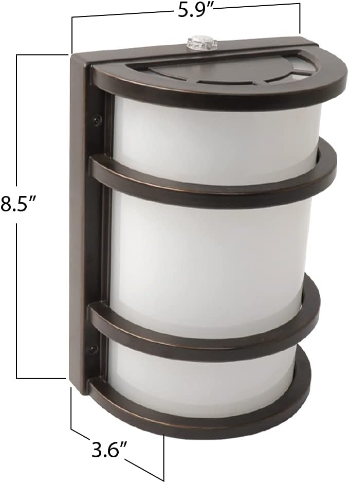 Feit Electric - Dusk to Dawn LED Bronze Half Moon Security Outdoor Wall Light, 5000K (73702)
