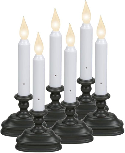 Xodus Innovations FPC1520A Battery Operated LED Window Candles with Dusk to Dawn Sensor, Aged Bronze/Black, (Pack of 6)