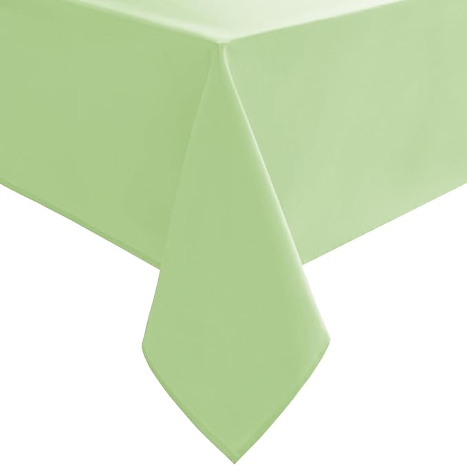 Hiasan Light Sage Tablecloth for Square Tables - Waterproof and Spillproof Washable Fabric Table Cloth for Dining Room Kitchen Party, 40 x 40 Inch