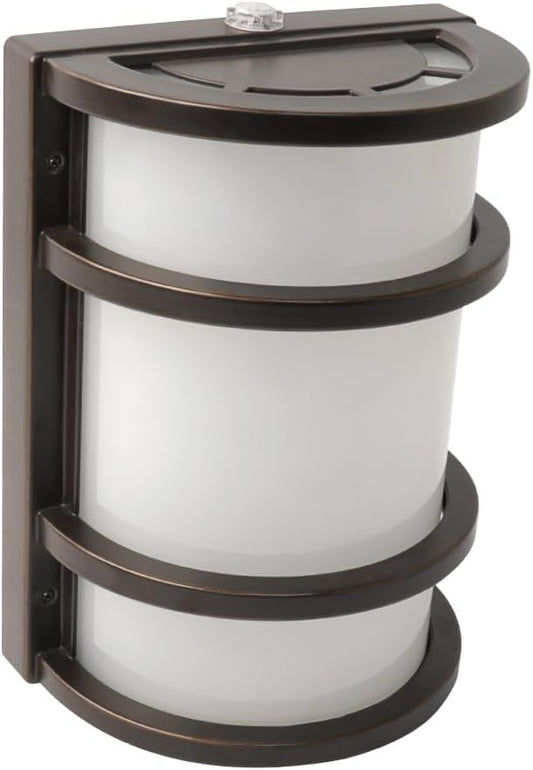 Feit Electric - Dusk to Dawn LED Bronze Half Moon Security Outdoor Wall Light, 5000K (73702)