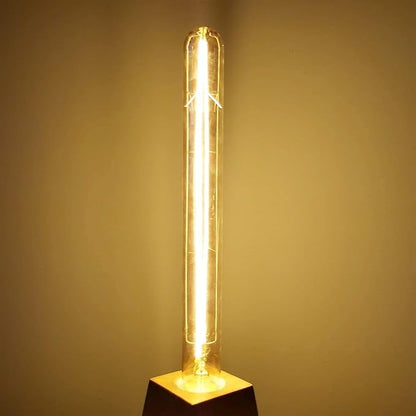 T30 Tubular Edison Light Bulb 40W Amber Vintage Edison Bulb Incandescent Filament Bulb T300 E26 2200K Dimmable Antique Golden Tinted Glass Bulb for Wall Sconce Pendant Lighting(4 Pack)