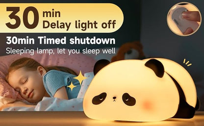 Cute Duck Lamp,Fun Lying Flat Duck Panda Night Light,LED Squishy Animal Novelty Lamp,Toddler Baby Night Light for Kids,Nursery Touch Kawaii Lamp Room/House Décor Nursery Nightlight for Breastfeeding