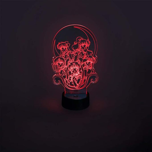 Stunned Mind Sailor Moon Acrylic Lamp LED Lamp [7” x 4.32”], Night Light, Lighting, Illuminate by Just Funky - Sailor Scouts, Prism Powers, Kawaii, Magical Girls, Usagi, “in The Name of The Moon”