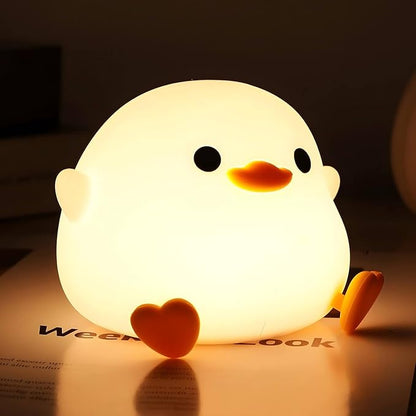Dodo Duck Night Light, 50Hrs Duck Lamp Squishy, Tap Control 2 Brightness, 20Min Auto-Off, Rechargeable Animal Night Light for Kids Bedroom, [Mothers Day Gifts]