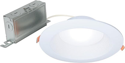 HALO LT 6 in Canless LED Recessed Indoor/Outdoor Dimmable Ceiling Downlight, Wet Location Rated, Selectable Color Temperature, 2700K-5000K, 750 Lumens, Wet Location - LTC608FS5B