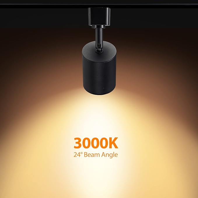 VANoopee 16-Light LED Track Lighting Kit with 13FT H Type Track Rails, Dimmable Track Light Heads Bright Ceiling Spotlight Fixture for Kitchen Accent Art, 3000K Warm White, No Flicker 10W 800lm Black