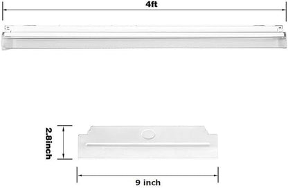FAITHSAIL 4FT LED Wraparound Light 60W LED Office Lights, 7200lm, 4000K Neutral White, 4 Foot Flush Mount Wrap Shop Puff Ceiling Lighting Fixture for Garage Workshop, Fluorescent Light Replacement