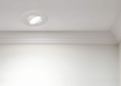 NICOR Lighting 5/6 inch Adjustable LED Eyeball Retrofit Downlight Kit in 4000K (DEB56-20-120-4K-WH)