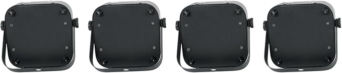 Rockville 4 PACK MINI RF1 V2 Black RGBWA+UV Battery-Powered Wash Lights with RF Remotes, Wireless DMX, Travel Bag, Perfect for DJs & Events