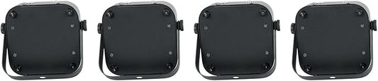 Rockville 4 PACK MINI RF1 V2 Black RGBWA+UV Battery-Powered Wash Lights with RF Remotes, Wireless DMX, Travel Bag, Perfect for DJs & Events