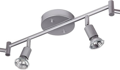 Globe Electric 59351 Payton 6-Light Foldable Track Lighting, Matte Silver