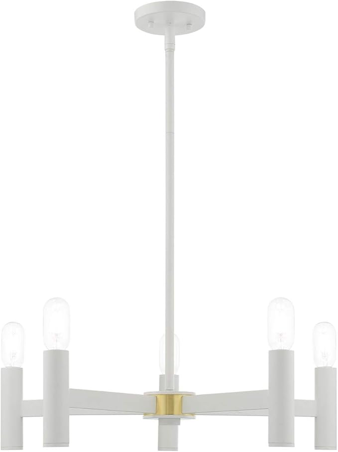 Livex Lighting 5 Lt White Chandelier