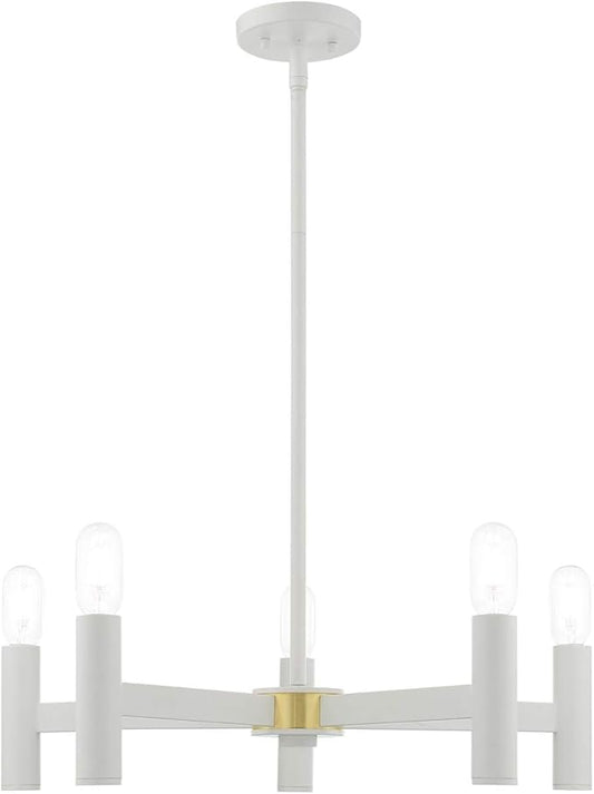 Livex Lighting 5 Lt White Chandelier