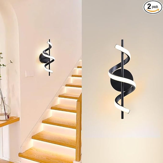 Wall Sconce Set of 2 Wall Lighting Fixture Lamps for Bedroom Living Room LED Warm Light Modern Wall Mounted Lights Hallway Hotel Indoor