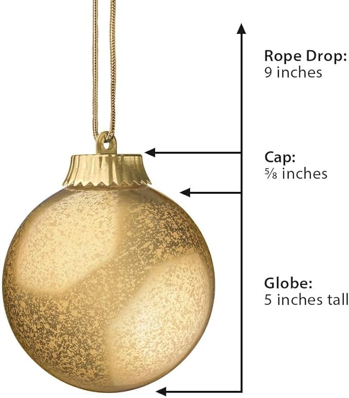 Xodus Innovation WP550-3 Outdoor LED Ornament, Battery Powered 5 Inch Pulsing Globe Lights with Dusk Sensor (Pack of 3) (Gold)