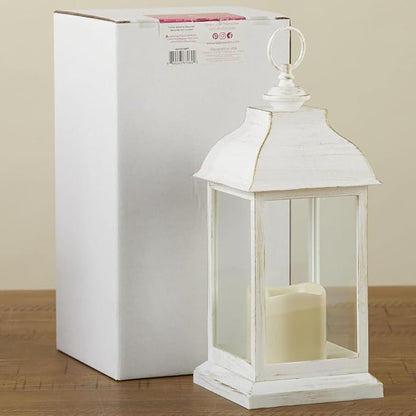 6PCS LED Decorative Lanterns, Kate Aspen White Vintage Rustic Home Décor Lantern Tabel Centerpiece for Wedding, Bridal Shower, Anniversary Party - Manchester