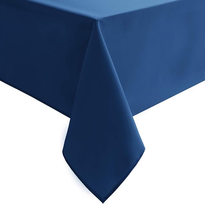 Hiasan Royal Blue Tablecloth for Rectangle Tables - Waterproof and Spillproof Washable Fabric Table Cloth for Dining Room Kitchen Party, 60 x 102 Inch