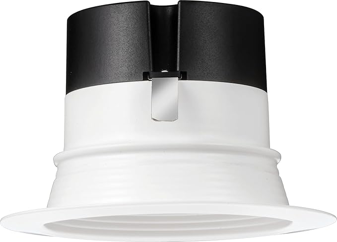 Juno E Series 4" LED Ceiling Light, Baffle Trim Recessed Lighting with 5-in-1 Switchable White Color, 700 Lumens, Wet Rated LED Downlight, Dimmable, White, 1-Pack