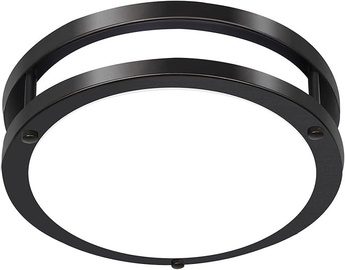 Hlite 24W 10inch LED Flush Mount Ceiling Light, 1800LM Super Bright, 5000K Daylight White, Oil Rubbed Bronze Low Profile Ceiling Light Fixture for Bedroom Kitchen Bathroom Hallway