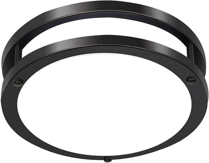 Hlite 24W 10inch LED Flush Mount Ceiling Light, 1800LM Super Bright, 5000K Daylight White, Oil Rubbed Bronze Low Profile Ceiling Light Fixture for Bedroom Kitchen Bathroom Hallway