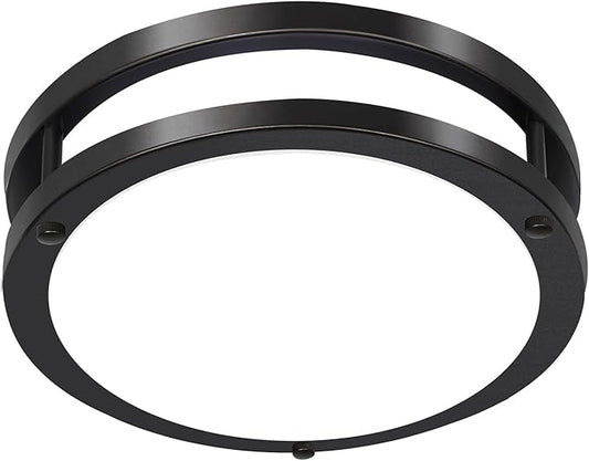 Hlite 24W 10inch LED Flush Mount Ceiling Light, 1800LM Super Bright, 5000K Daylight White, Oil Rubbed Bronze Low Profile Ceiling Light Fixture for Bedroom Kitchen Bathroom Hallway