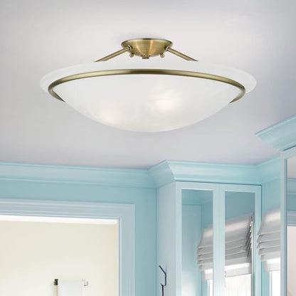 Livex Lighting 4825-07 Newburgh 3-Light Ceiling Mount, Bronze