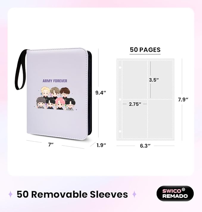 Cute Photocard Binder 400 Pockets Photocard Holder Book Photo Album for Lomo Cards