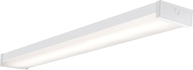 Sylvania 48" LED Prismatic Wrap Light, 36W, 4000 LMS, Linkable, 4000K, Damp Rated, White - 1 Pack (66740)