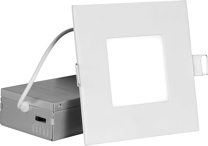 REL Selectable 4 in. Square Remodel LED Downlight Kit (REL41120SSQWH)