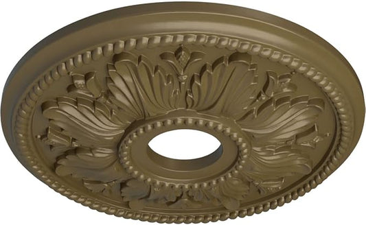 Ekena Millwork CM18ED1MMF Edinburgh Ceiling Medallion, Mississippi Mud