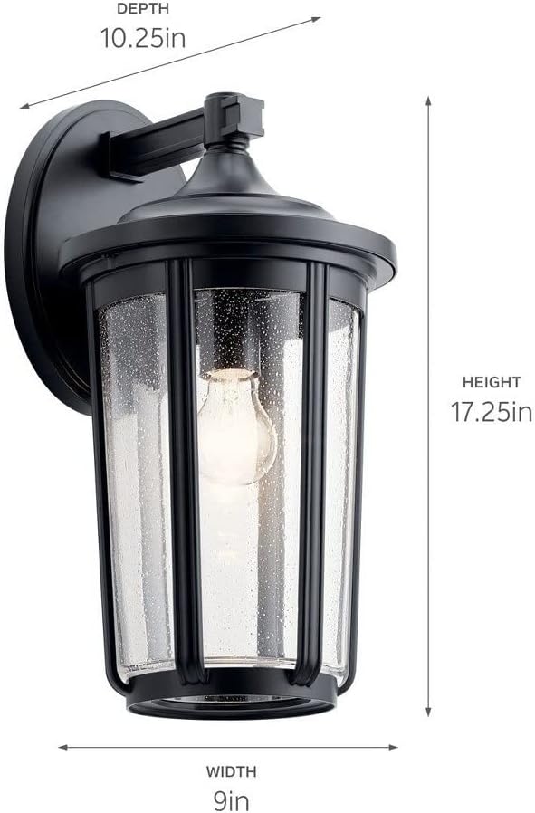 Kichler Lighting Fairfield 17.25 inch 1 Light Wall Light in Black