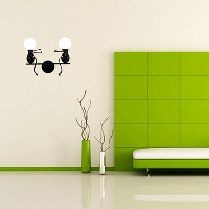 Kawell Humanoid Wall Light Fixtures Modern Wall Lamp Creative Wall Sconce Light Art Deco Max 60W E26 Base for Children Room Bedroom Bedside Living Room Stairs Hallway Restaurant Kitchen