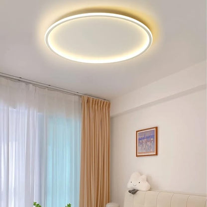Dimmable LED Ceiling Light Fixture Flush Mount,24 inch Modern Round Recessed Ceiling Lamp with APP Adjustment,White 66W Close to Ceiling Lighting Living Room Bedroom,3000K-6000K