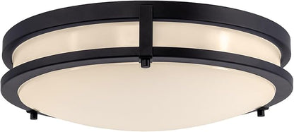 Design House Ripon 14.5 Inch Integrated LED Indoor Ceiling Light, Dimmable, Matte Black – Design House, 578641-BLK