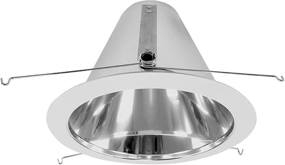 NICOR Lighting 6 inch Clear Reflector Cone with White Trim, Fits 6 inch Housings (17552A)