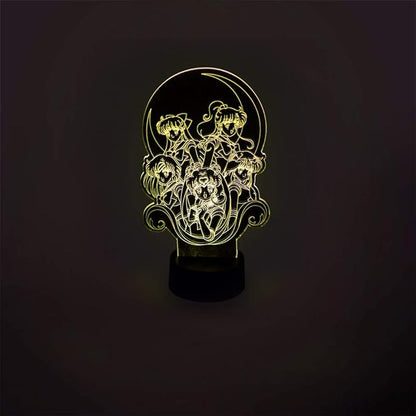 Stunned Mind Sailor Moon Acrylic Lamp LED Lamp [7” x 4.32”], Night Light, Lighting, Illuminate by Just Funky - Sailor Scouts, Prism Powers, Kawaii, Magical Girls, Usagi, “in The Name of The Moon”