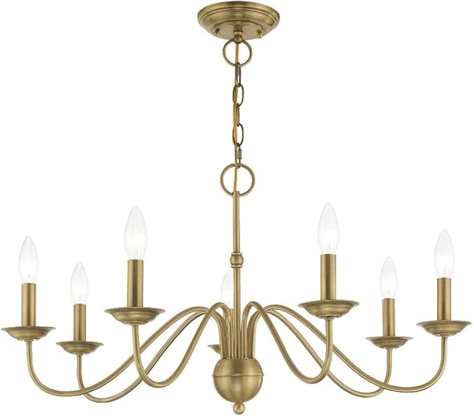 Livex Lighting 7 Lt Polished Brass Chandelier