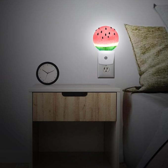 Watermelon Night Light Plug-in Sleep Lamp Led Dusk to Dawn Night Light for Bedroom