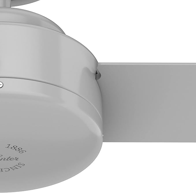 Hunter 44 inch Indoor Ceiling Fan No Light - Modern Ceiling Fan without Light, 3 Blades, Standard Mount, For Bedroom, Living Room, or Kitchen, Wall Control - Presto 52384, Dove Grey
